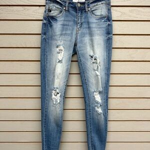 KanCan Blue Skinny Distressed Jeans